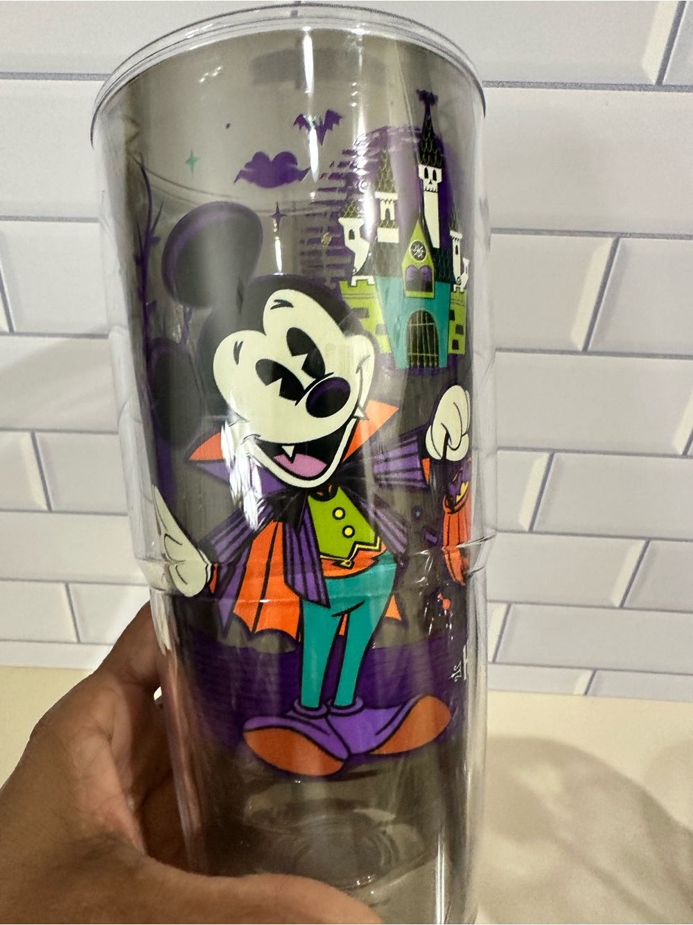 Mickey Mouse Halloween Vampire Tumbler - Purple & Teal